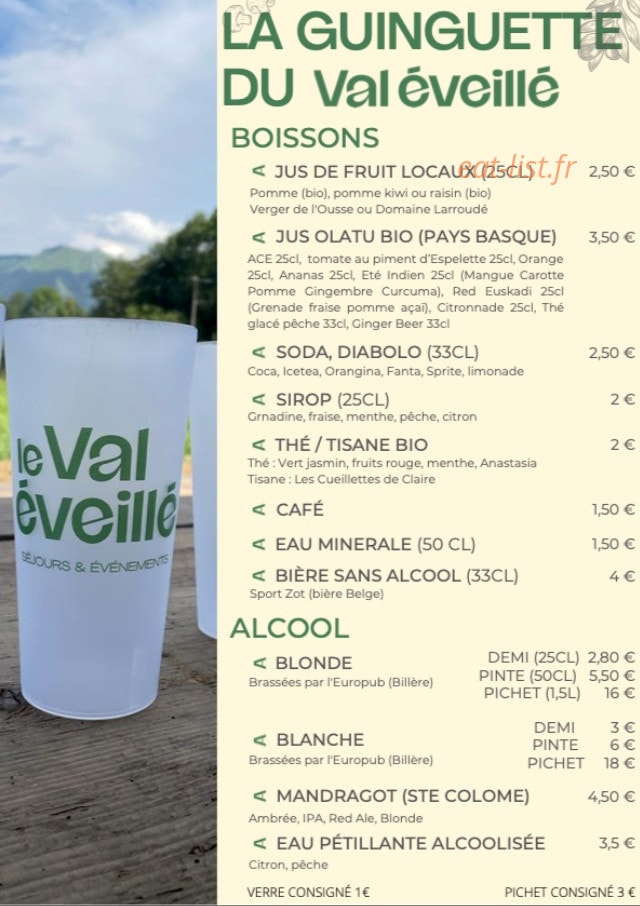 La Guinguette du Val Éveillé — carte page 4