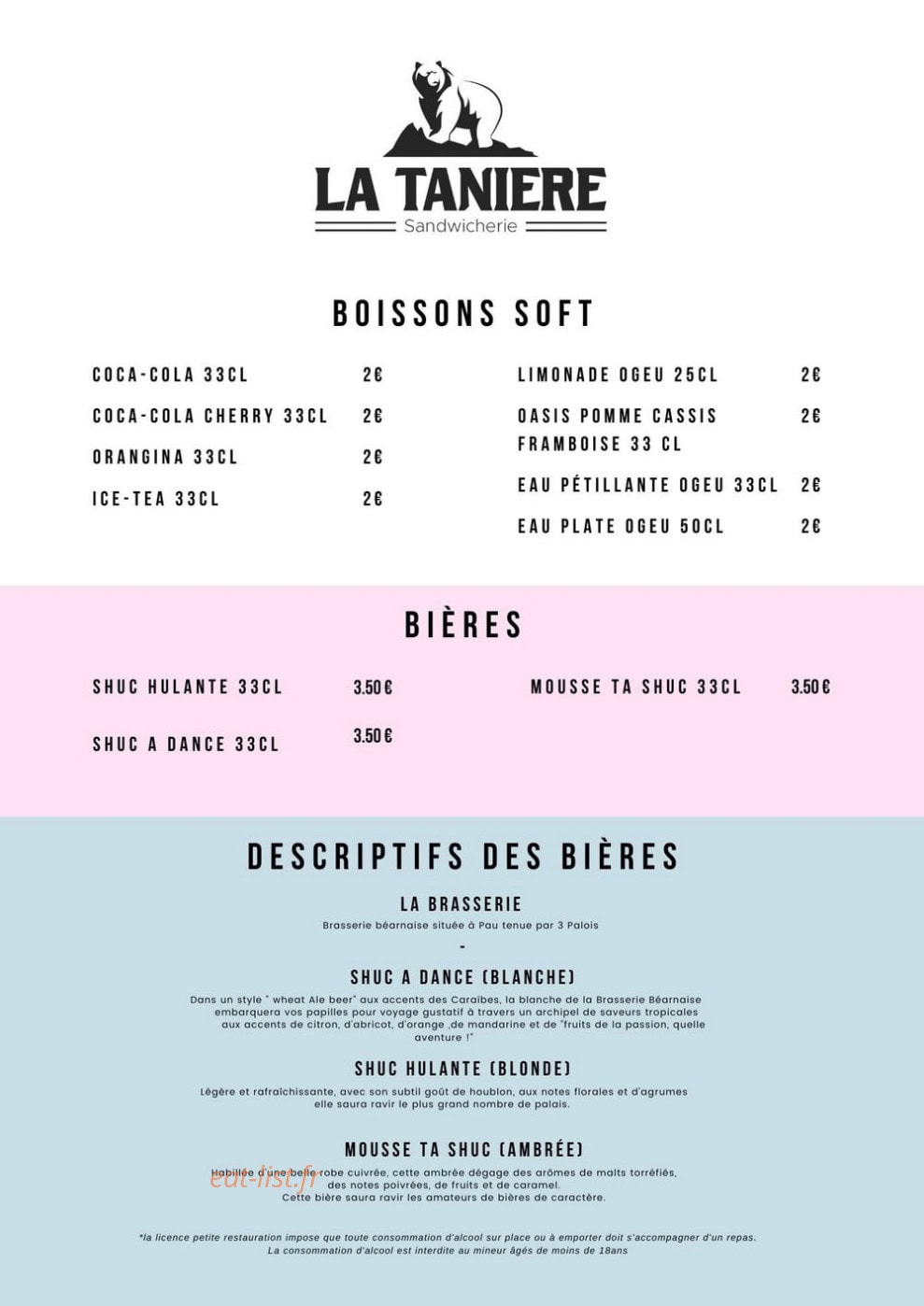 La Tanière — carte page 2