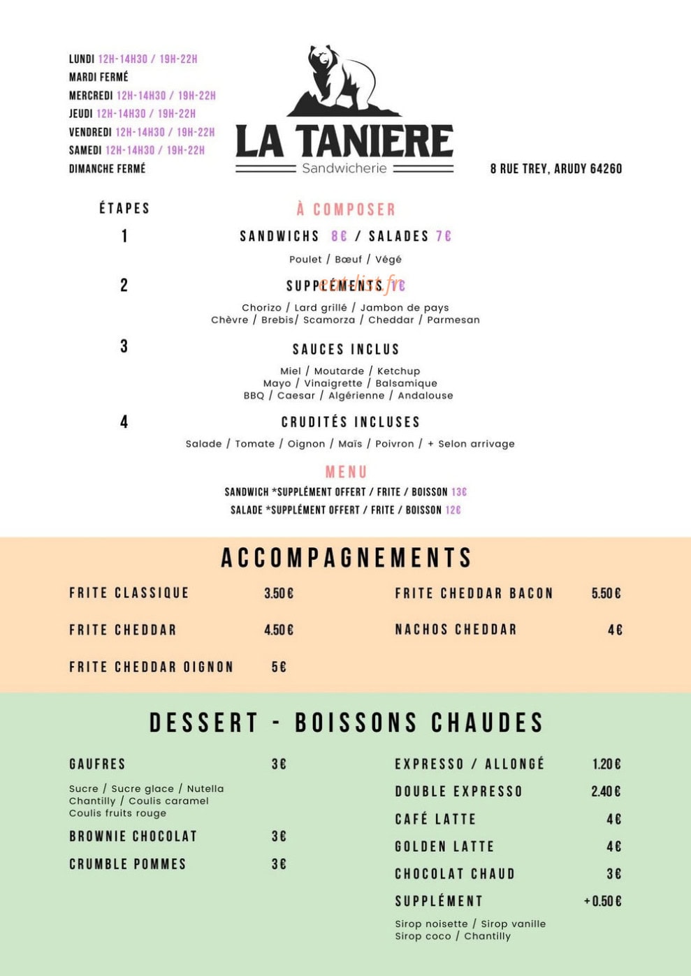 La Tanière — carte page 1