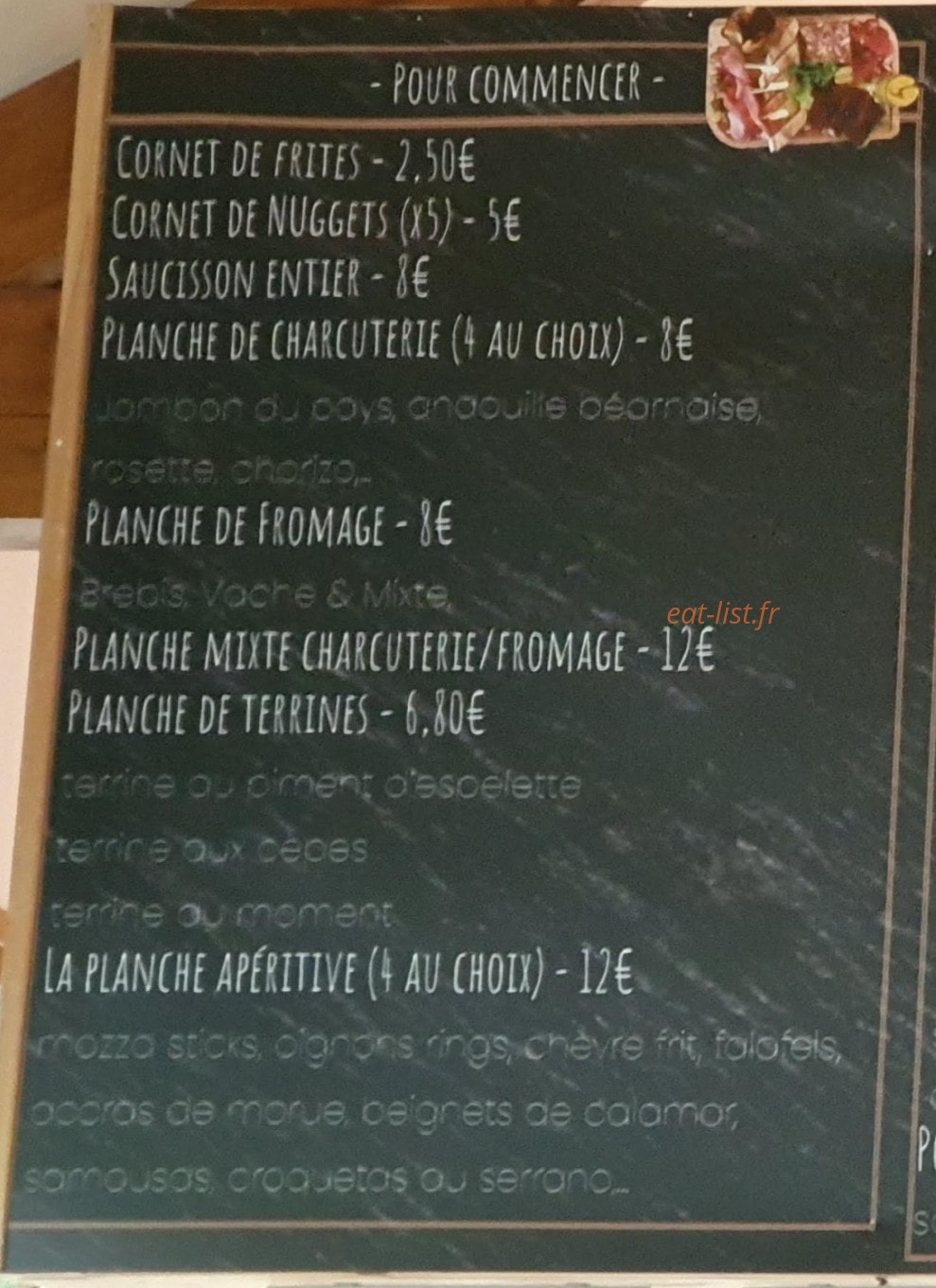 Brasserie du Lac de Castet — carte page 1