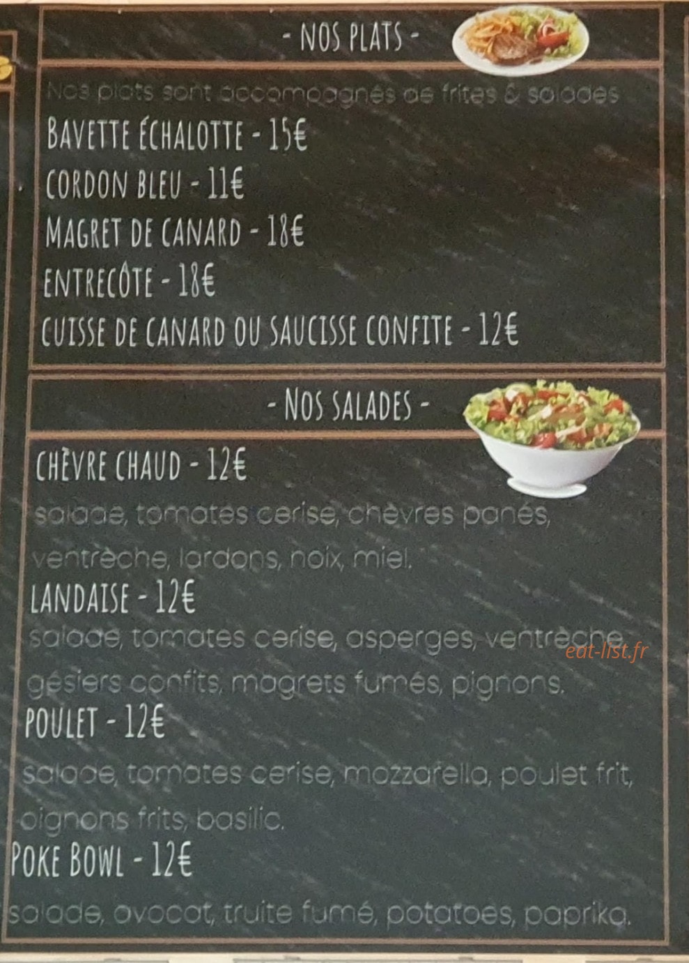 Brasserie du Lac de Castet — carte page 2