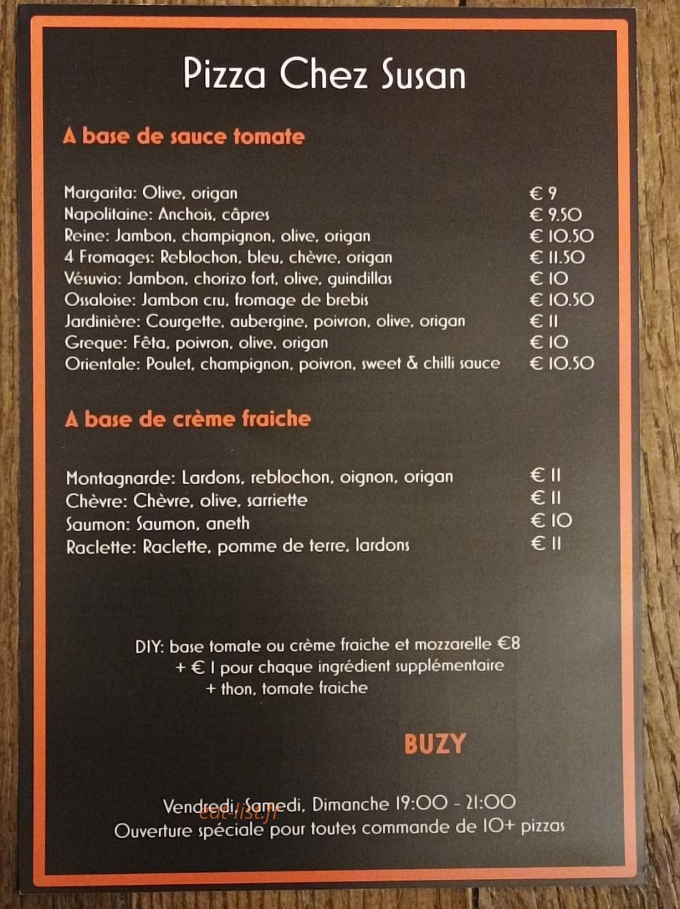 Chez Susan — carte page 2