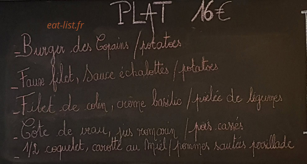 Les Copains d'abord — carte page 2
