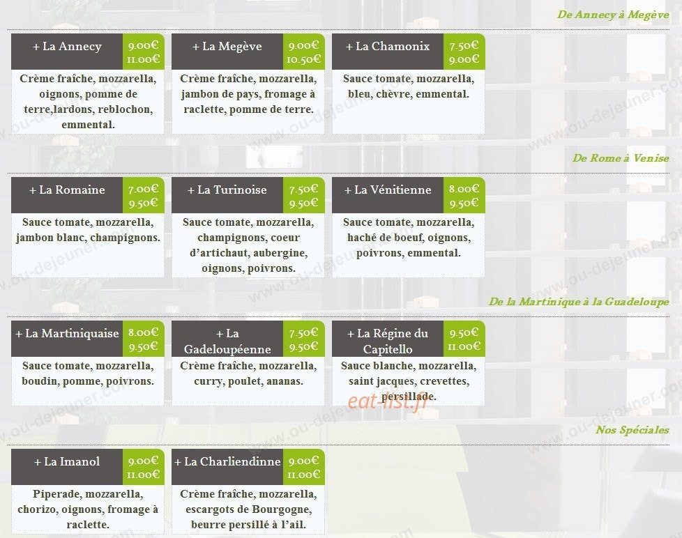 A La Fraich — carte page 2