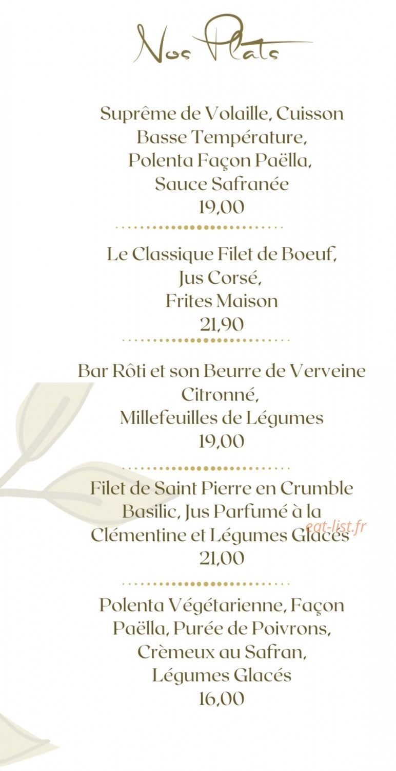 Bistrot 4 Grains — carte page 2