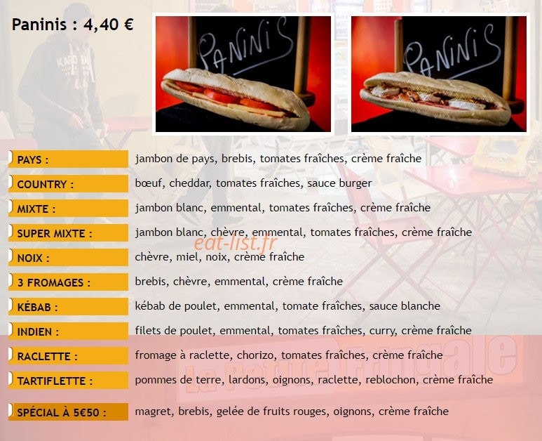 La Petite Fringale — carte page 3
