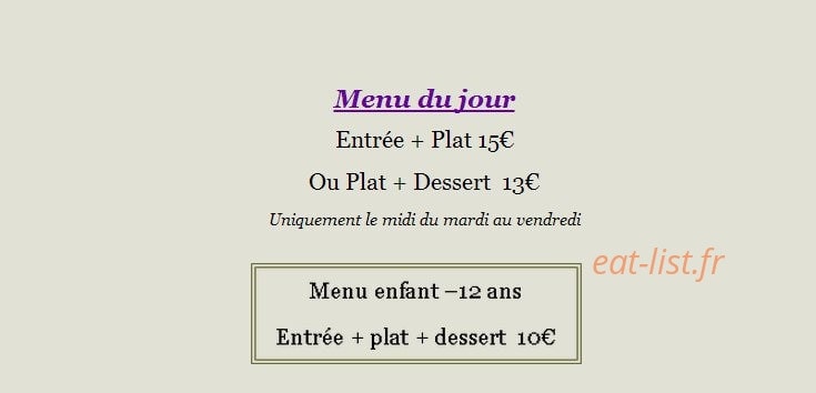 Auberge Saint Loup — carte page 5