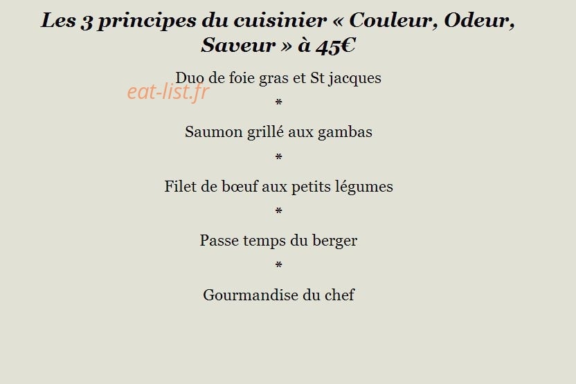 Auberge Saint Loup — carte page 2