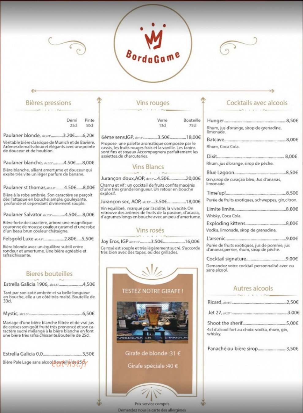 Bordagame — carte page 3