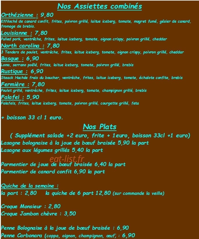 Burger's & Soul Food — carte page 3