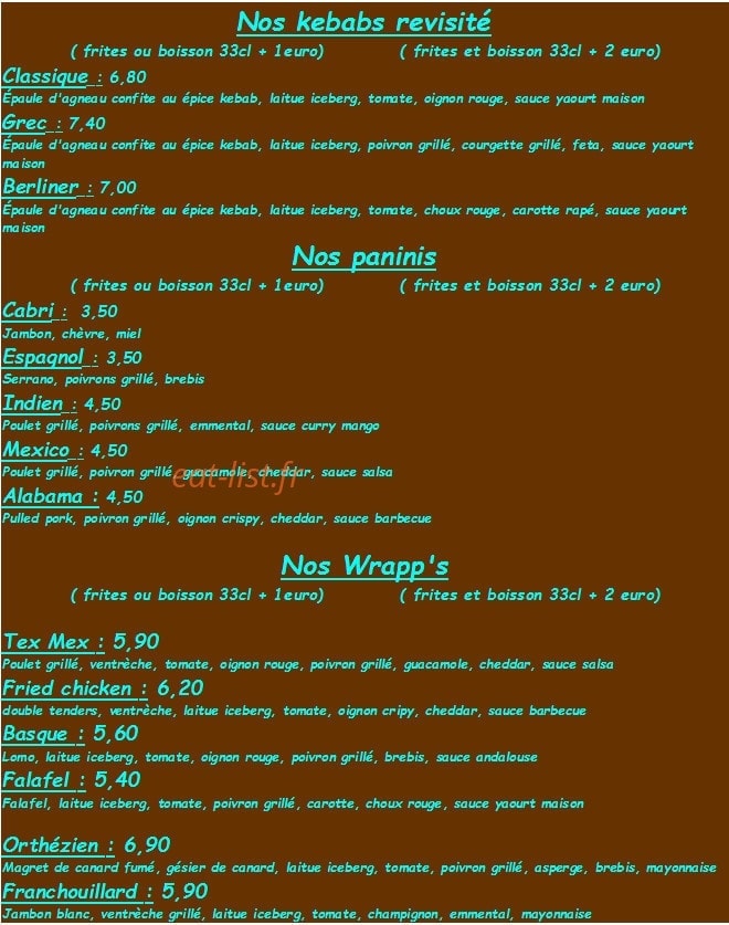 Burger's & Soul Food — carte page 5