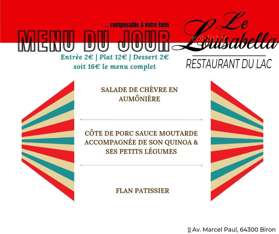 Le Louisabella — carte page 1