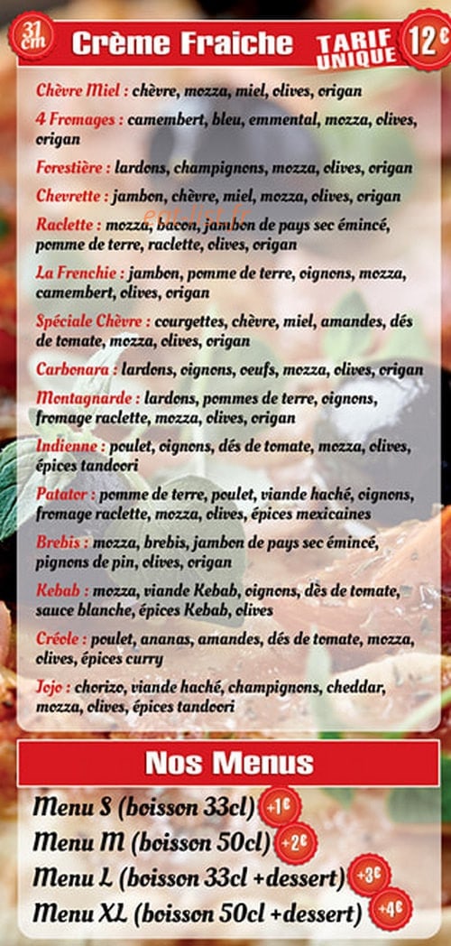 Milana'pizza — carte page 3