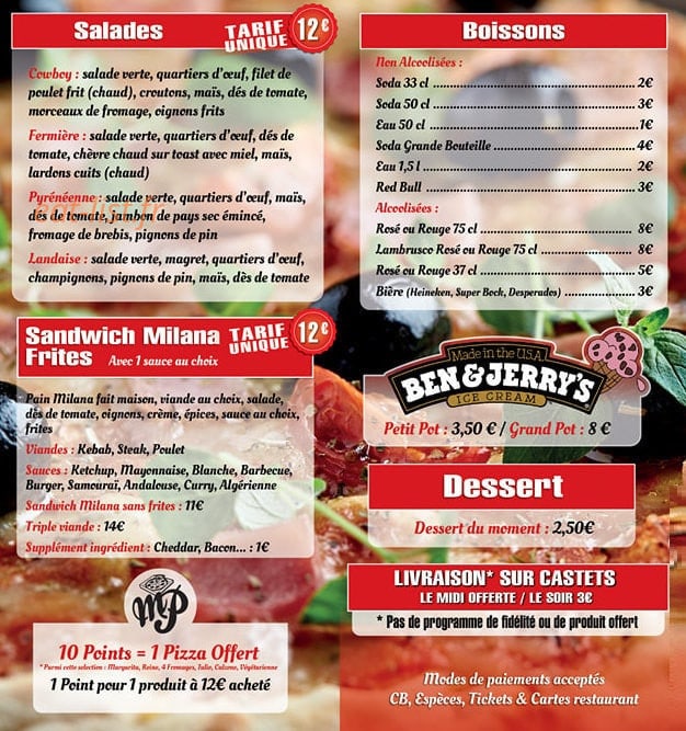 Milana'pizza — carte page 6
