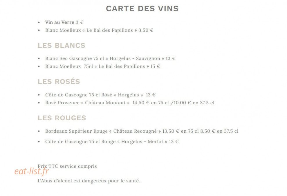 Ronron et Gourmandises — carte page 3