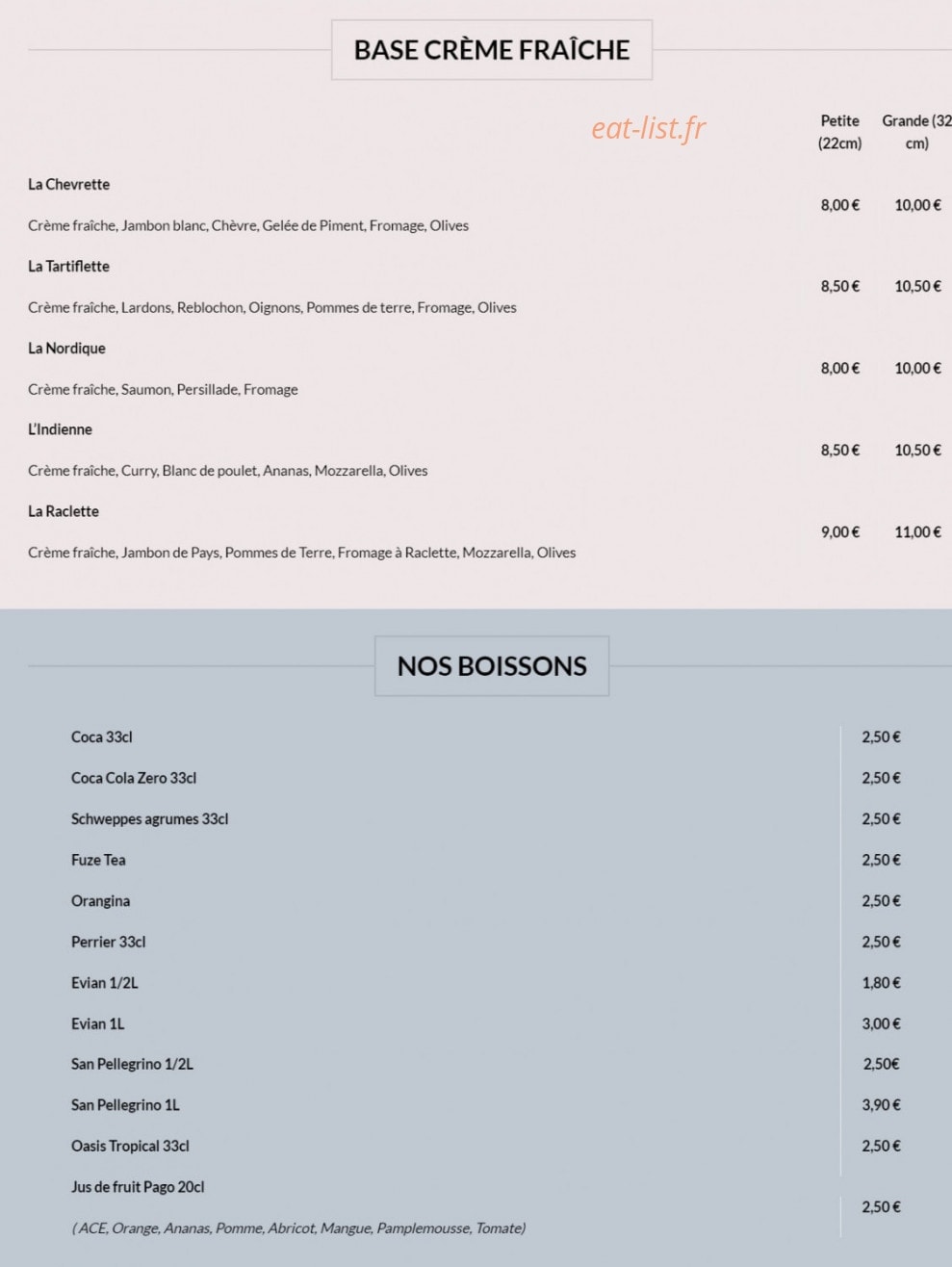 La pizzenthese — carte page 2