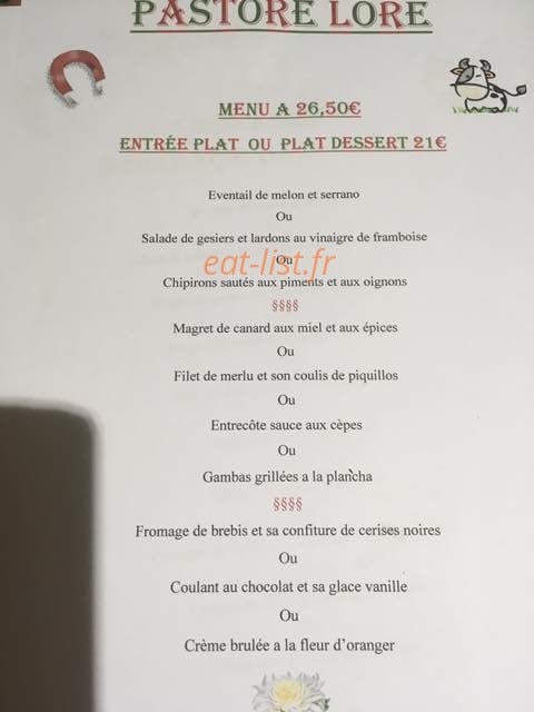 Chez Gildas — carte page 1