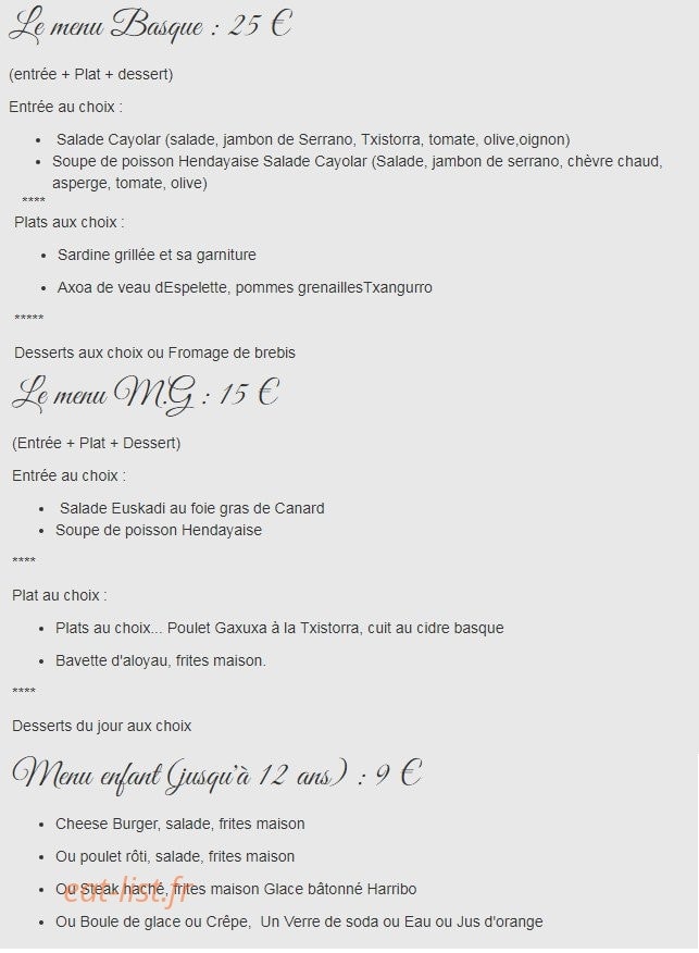 Moments Gourmands — carte page 3