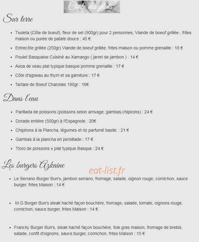 Moments Gourmands — carte page 2