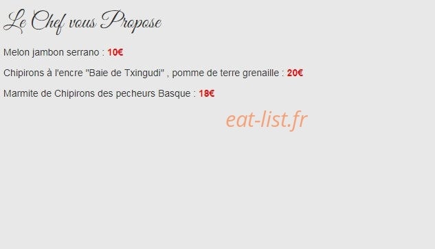 Moments Gourmands — carte page 4