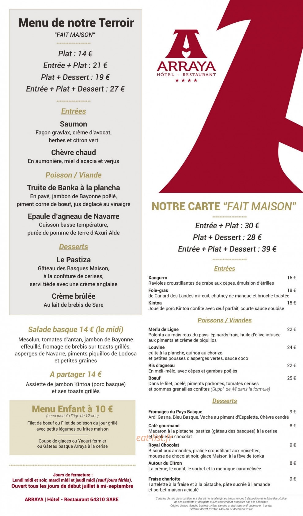 Arraya — carte page 1