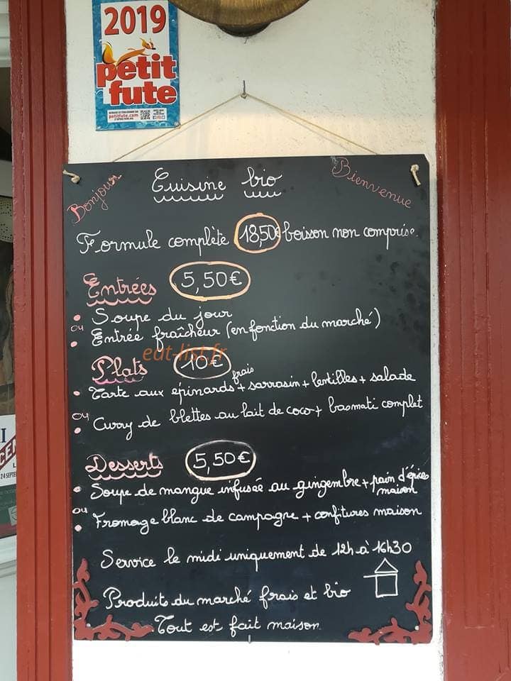Sare & Thé — carte page 1