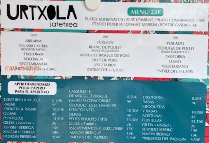 Urtxola — carte page 2