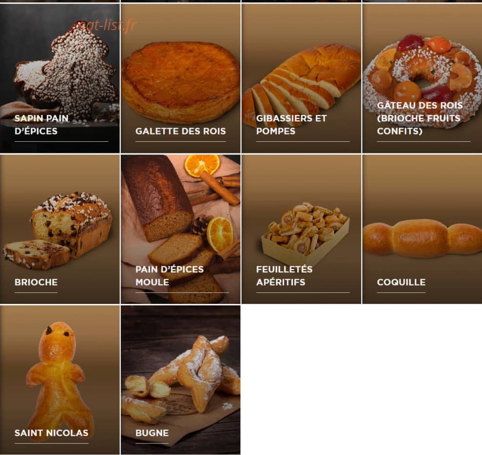 Carte et menu de Boulangerie Marie Blachère à Bizanos — Les produits de fetes suites