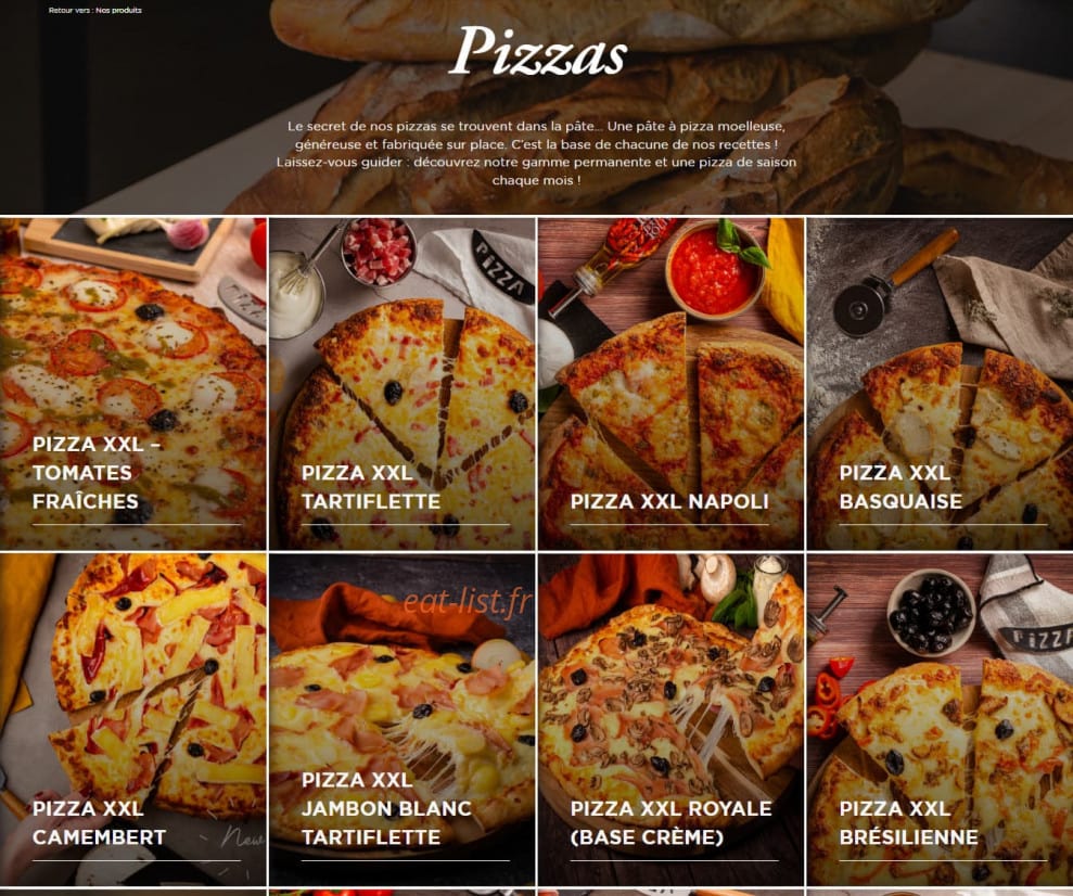Carte et menu de Boulangerie Marie Blachère à Bizanos — Les pizzas