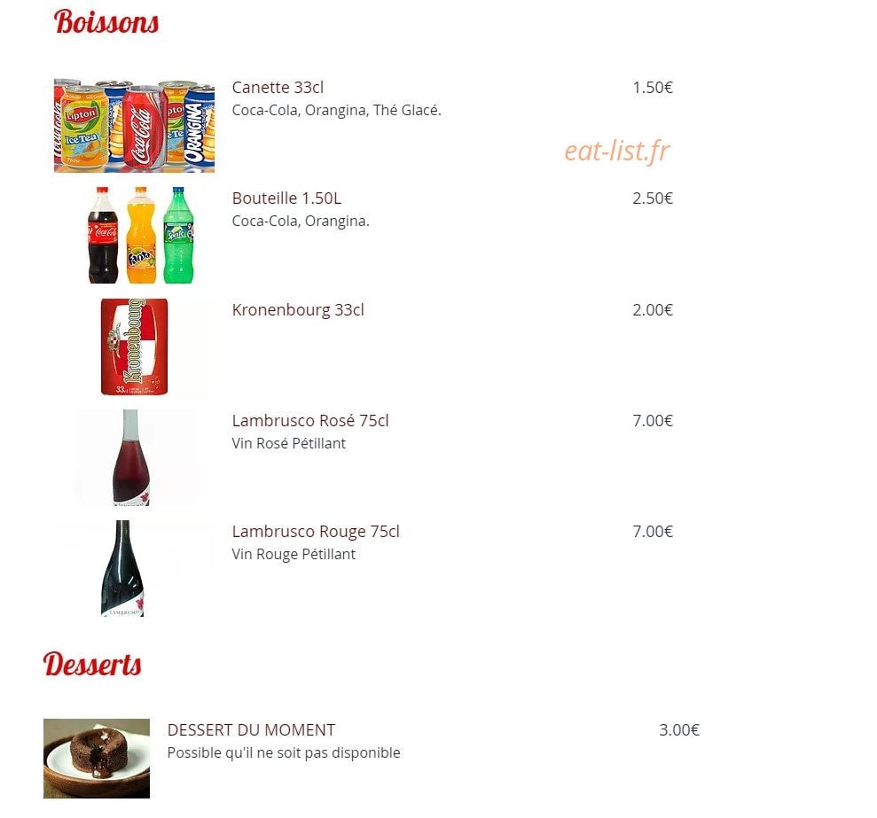 Chez Wil — carte page 3