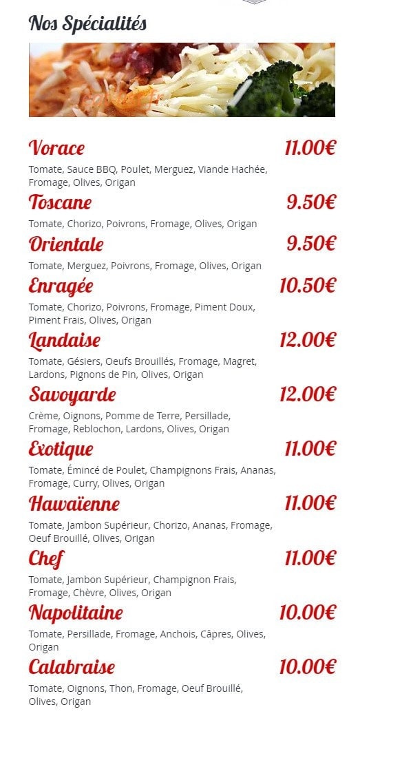 Chez Wil — carte page 2