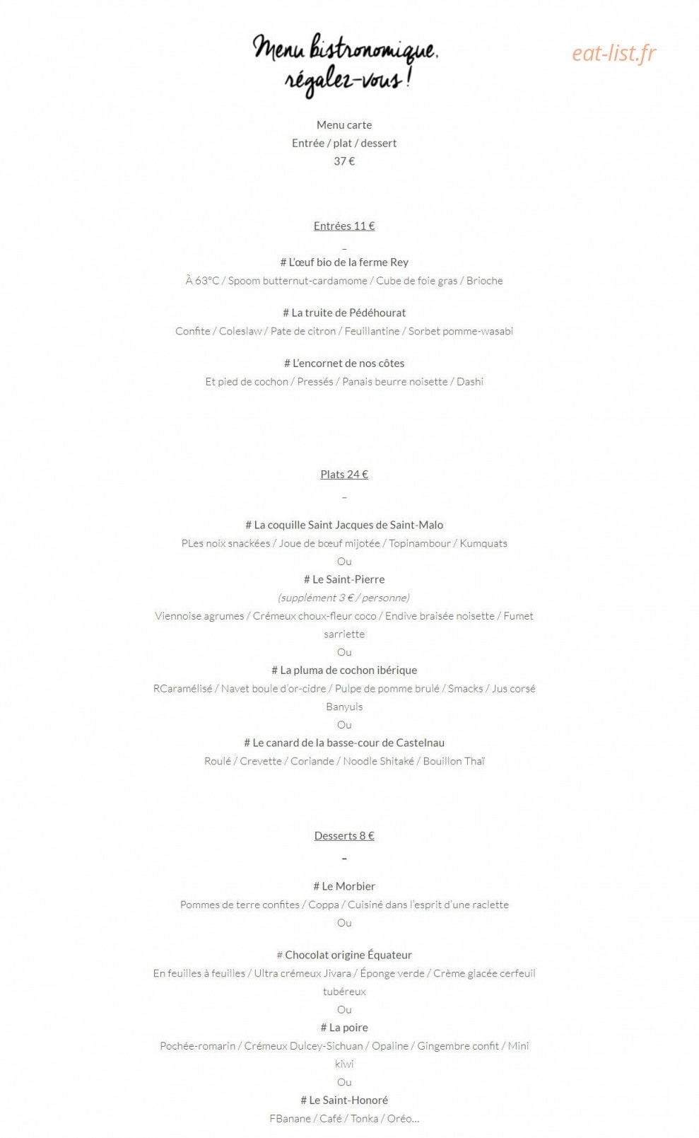 Le Mas des Aromes — carte page 2