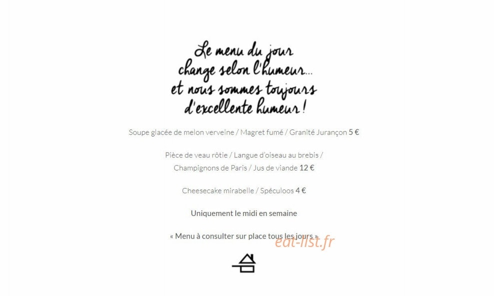 Le Mas des Aromes — carte page 1