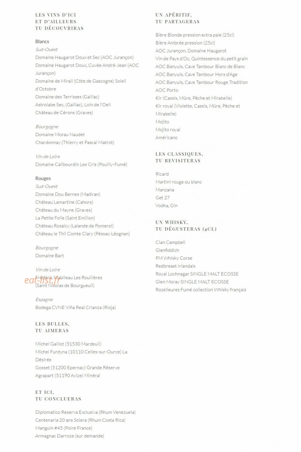 Le Mas des Aromes — carte page 4