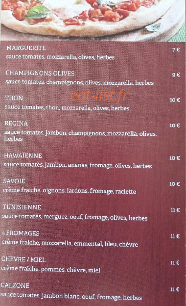 La pizza d'Elyssa — carte page 2