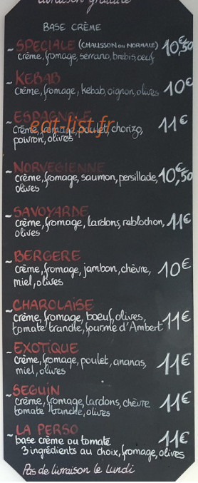 Le Moulin à Pizzas — carte page 3