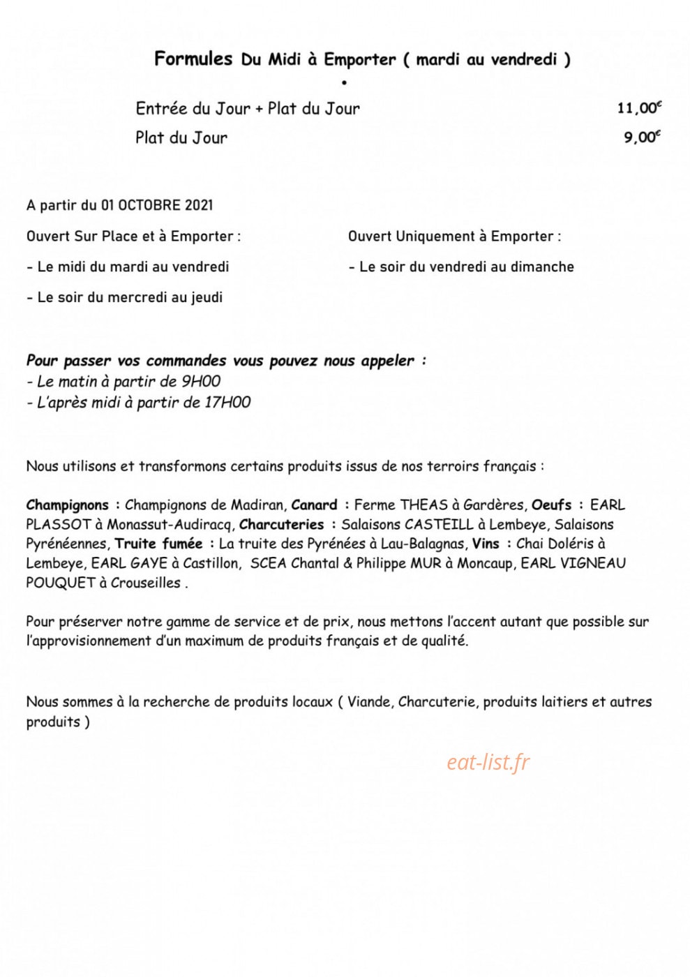 Pizz'Envie — carte page 4