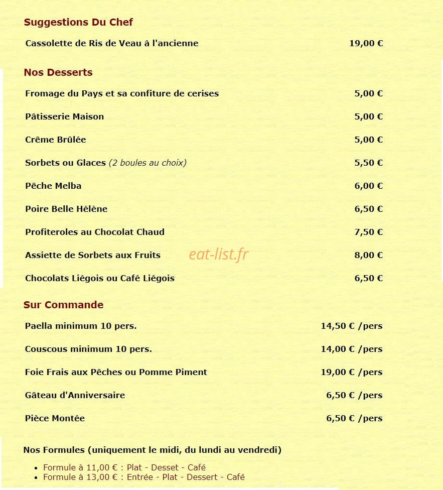 L'Estaminet — carte page 3