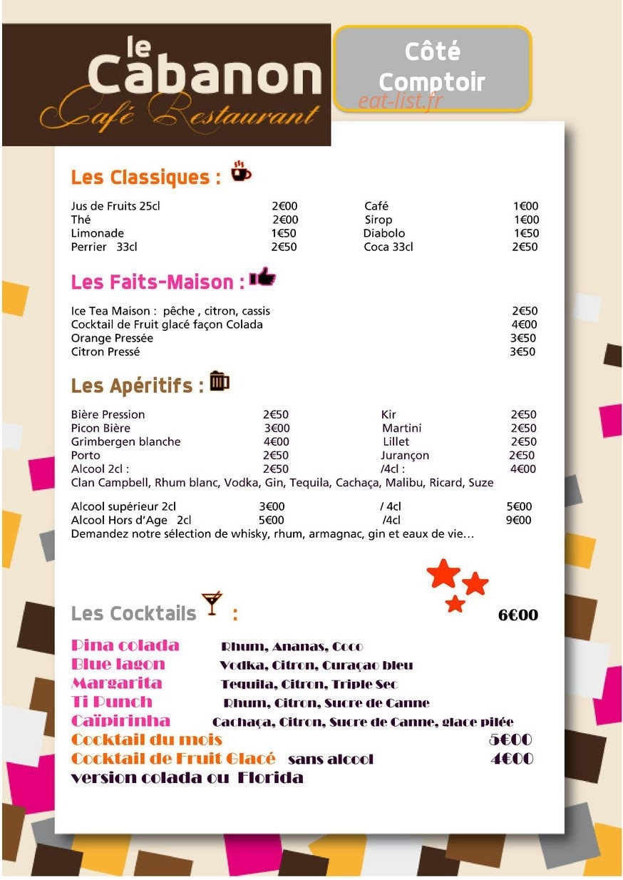 Le Cabanon — carte page 3