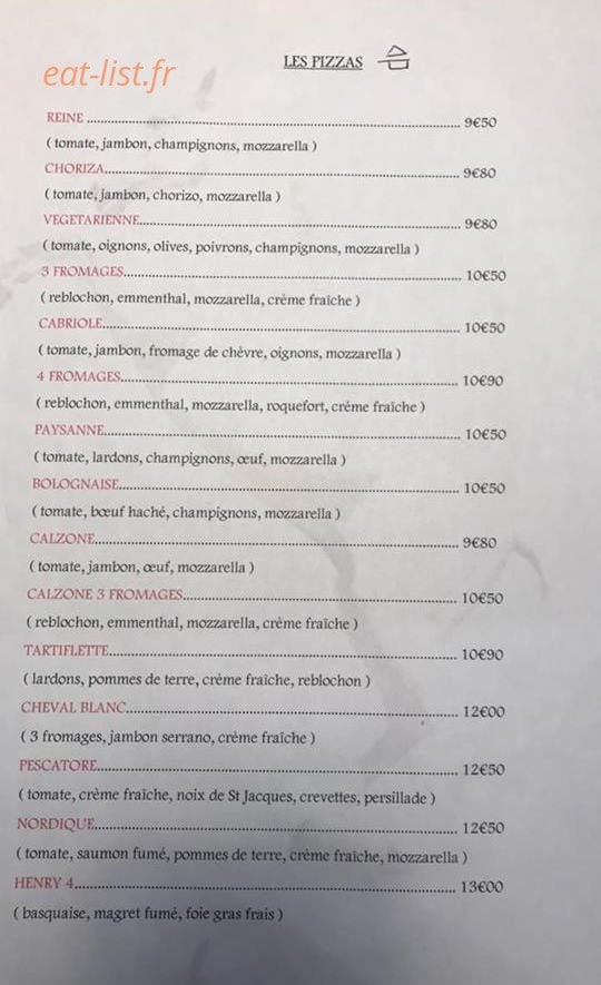Auberge Du Cheval Blanc — carte page 3