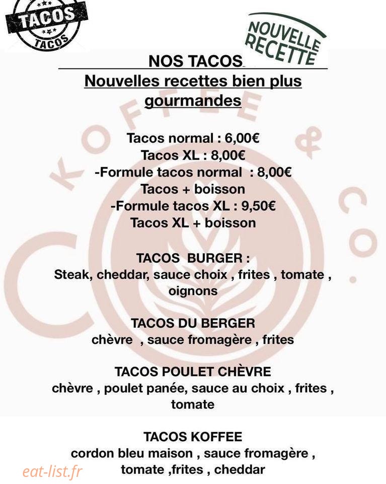 Koffee & Co — carte page 2