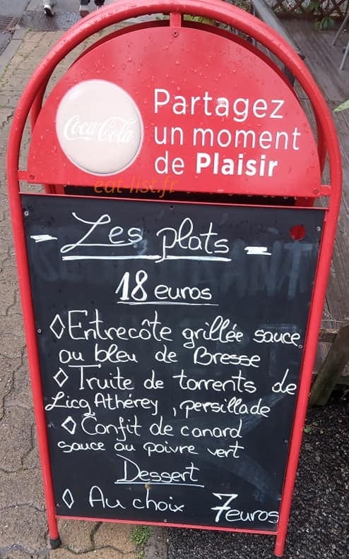 Les instants gourmands — carte page 1