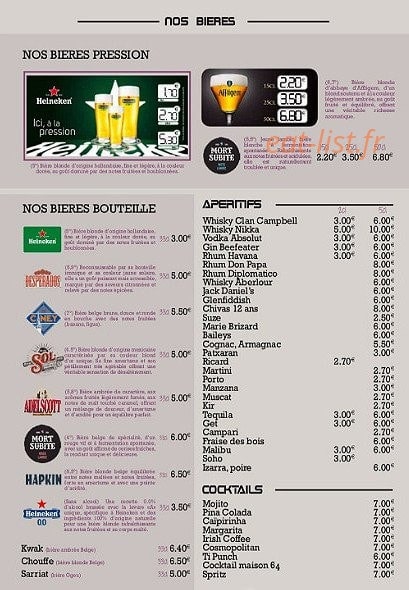 Loft Café — carte page 2