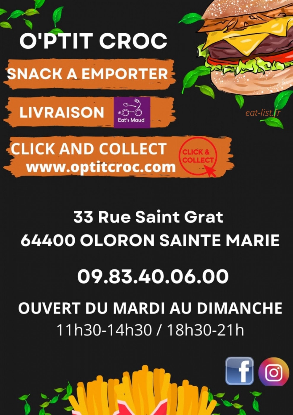 O'ptit croc — carte page 1