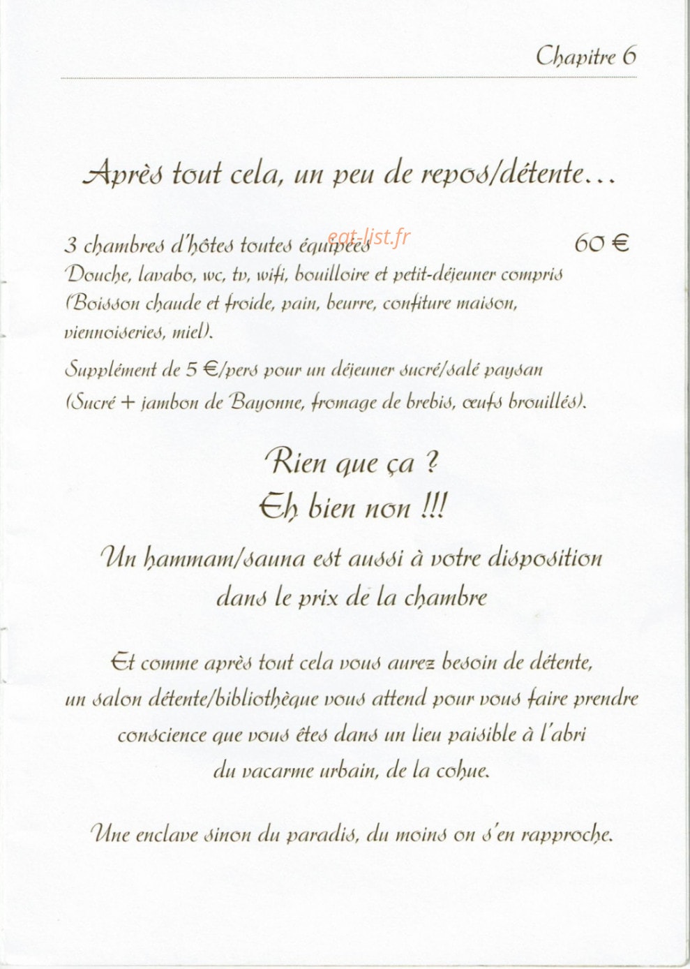 La table de Mamie chat — carte page 6