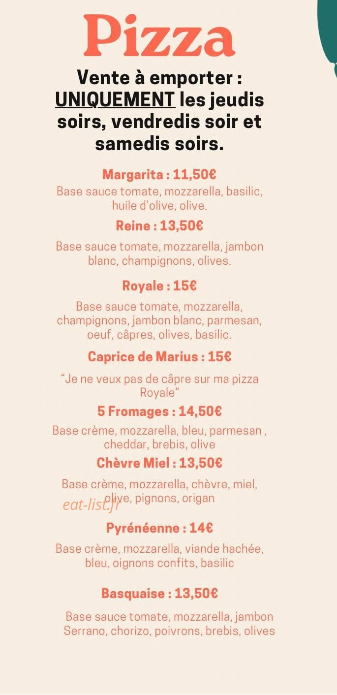 O’Bistrot du stade — carte page 2
