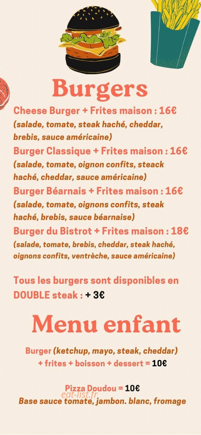 O’Bistrot du stade — carte page 4