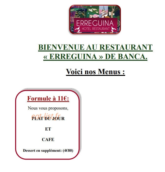 Hotel Erreguina — carte page 2