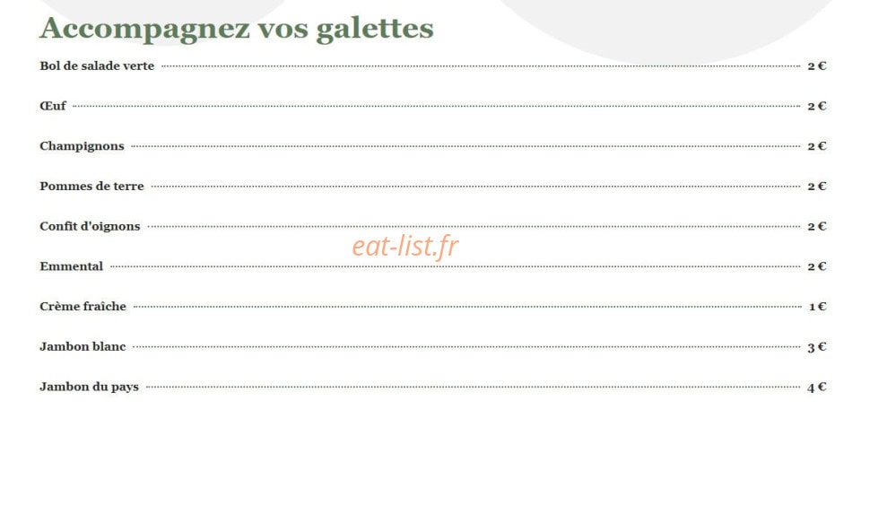 Crêperie Le Montagnon — carte page 4