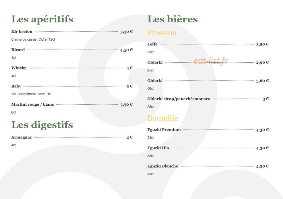 Crêperie Le Montagnon — carte page 5